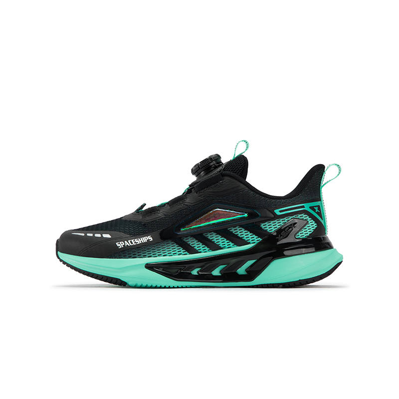 XTEP Starship Low top Running Shoes Black Aurora Green Teenagers