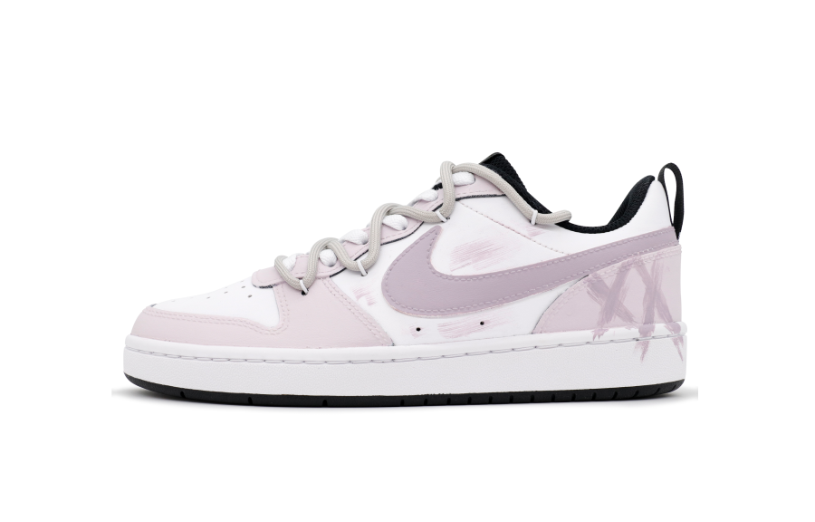 Nike Nike Court Borough Low 2 Purple Gem Abrasion Resistant Abrasion Resistant Low top Kids' Skateboarding Shoes Pink