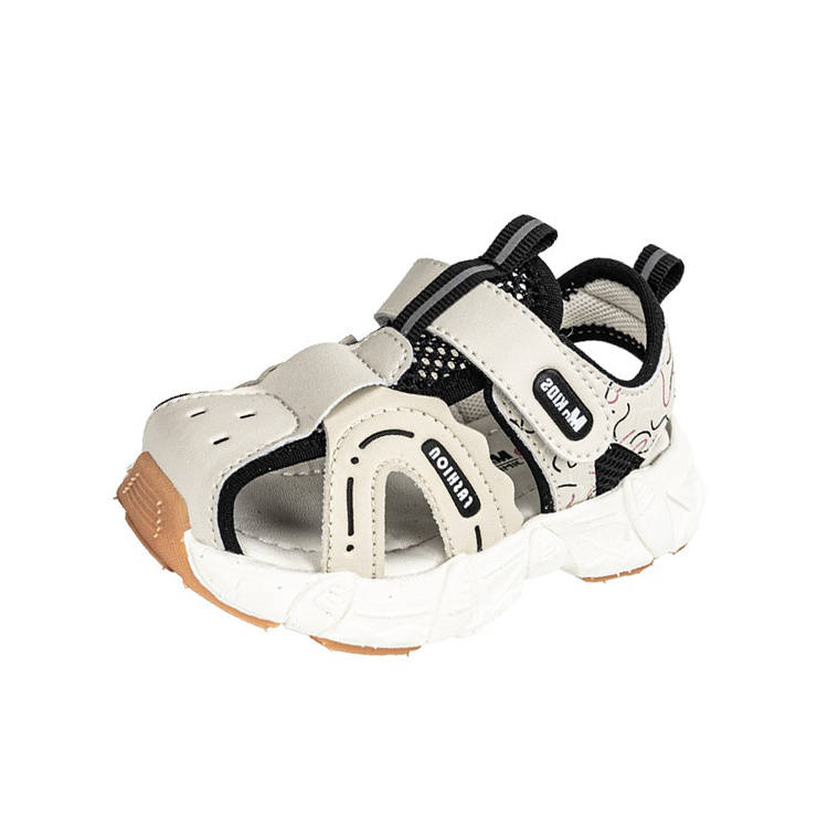 JimiXiong Synthetic Leather, Textile Slip Resistant, Abrasion Resistant, Breathable Children's Sandals