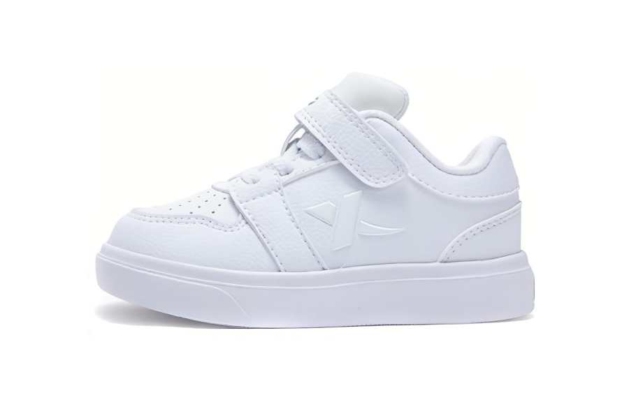 XTEP Synthetic Leather Abrasion Resistant Slip Resistant Low top Toddler Shoes White Infant And Toddler