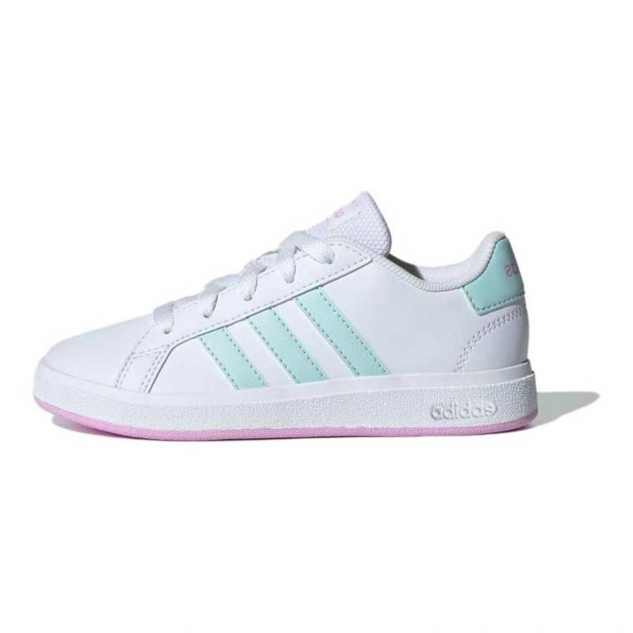 Adidas adidas Grand Court Lace-Up J 'White Aqua Bliss Lilac'