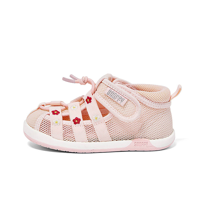 Snoffy Everyday Casual Collection Slip Resistant Abrasion Resistant Low top Toddler Shoes Soft Sand Pink