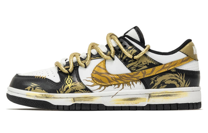 Nike Nike Dunk Six Eight, Golden Flow Leather Slip Resistant, Abrasion Resistant, Lightweight Cushioning