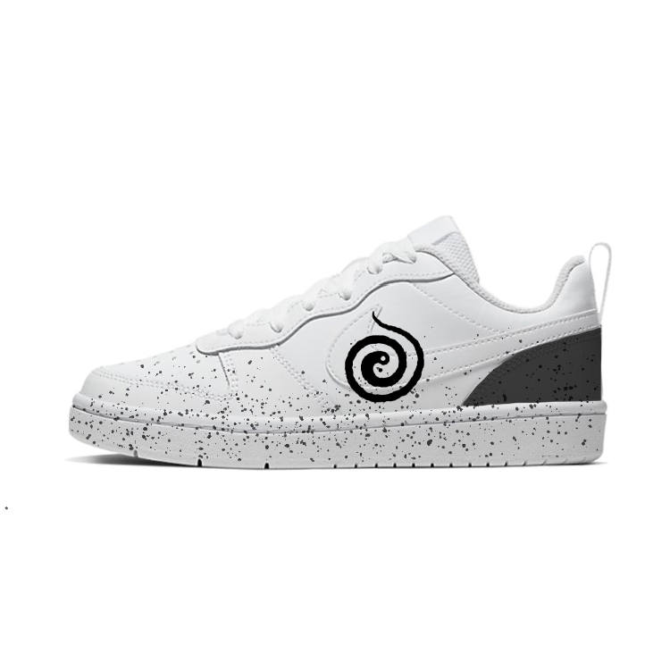 Nike Nike Court Borough Snakeskin Print Leather Low top Kids' Skateboarding Shoes White Gray