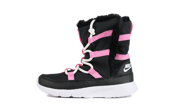 Nike Nike Slip Resistant Cushioning Abrasion Resistant Kids' Boots Black Pink Children Aged 3 7 Years Old