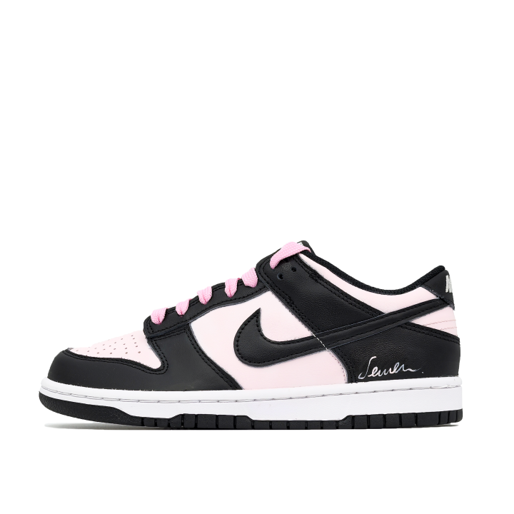 Nike Nike Dunk Pink Ink Whispers Leather Slip Resistant Cushioning Lightweight Cushioning Low top Kids' Skateboarding Shoes