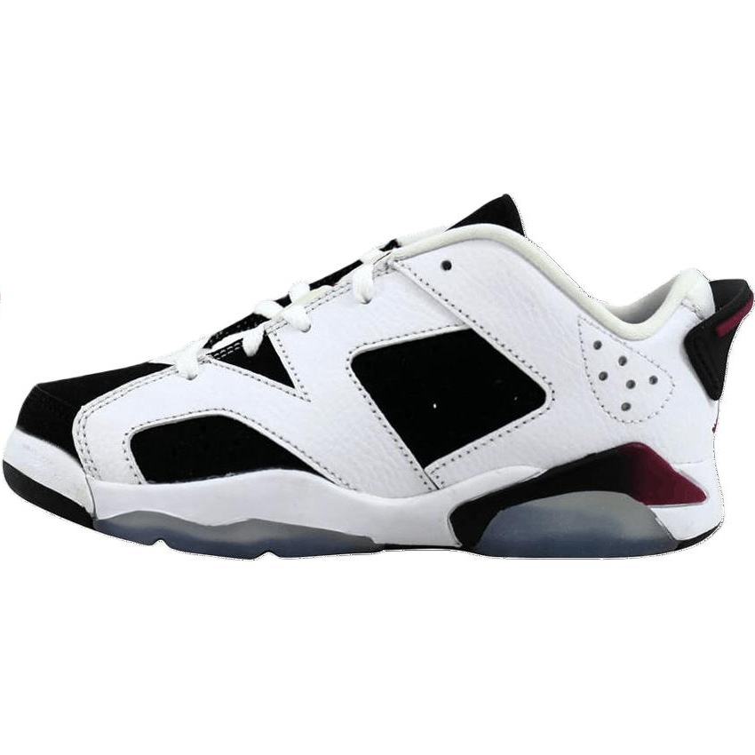 Jordan Jordan Air Jordan 6 Leather Low top Children's Basketball Shoes White Black Teenagers