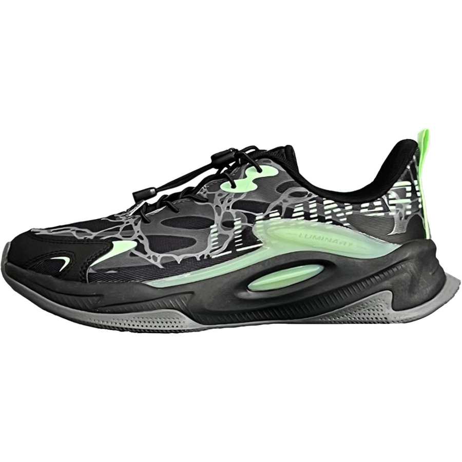 Li-Ning YOUNG Li Ning YOUNG Night Elf 5 Cushioning Low top Kids Lifestyle Shoes Black Green Kids'
