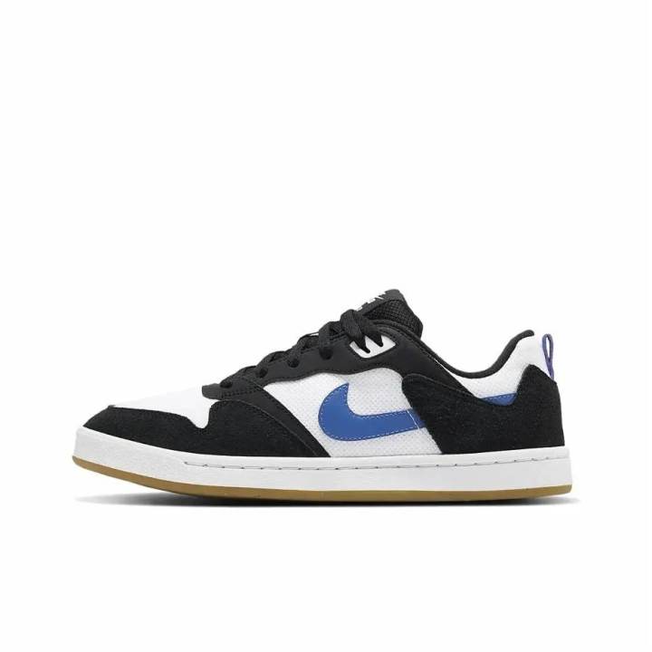 Nike Nike SB Alleyoop Synthetic Leather Low top Skateboard Shoes Unisex Black White Blue