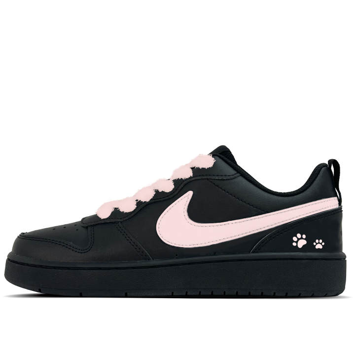 Nike Nike Court Borough Little Meow Paw Leather Abrasion Resistant Slip Resistant Abrasion Resistant Slip Resistant Low top