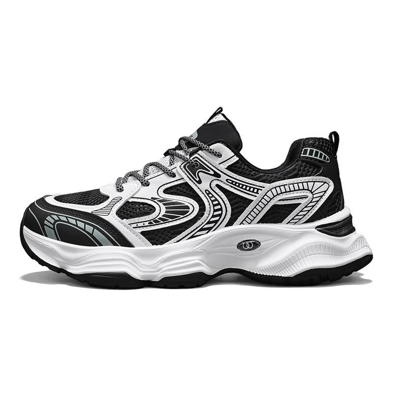 Boogie Bear Textile, Synthetic Leather Breathable Height Increasing Low top Chunky Sneakers Men's