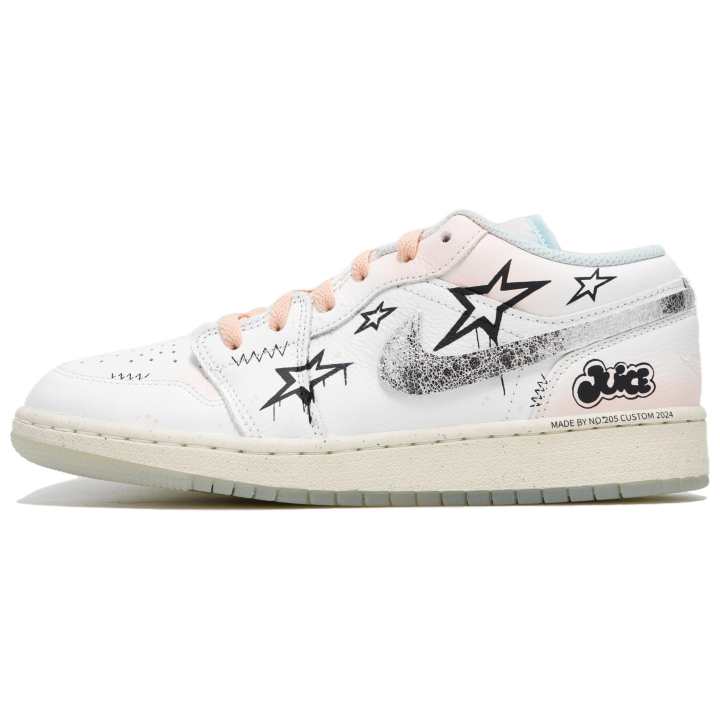 Jordan Jordan Air Jordan 1 Genuine Leather Slip Resistant Abrasion Resistant Slip Resistant Abrasion Resistant Low top