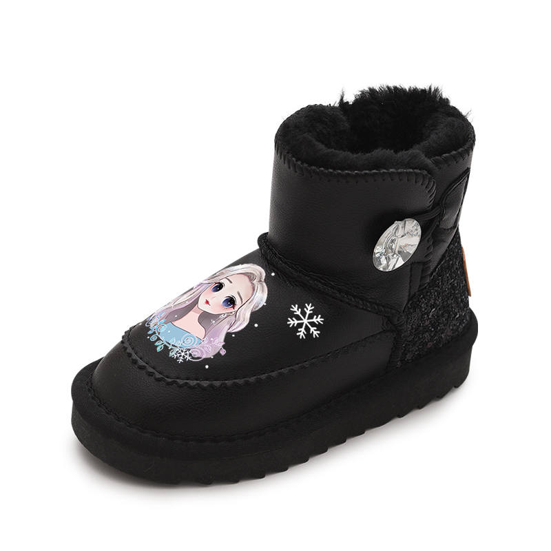 BODING BODING Slip Resistant Waterproof Thermal Non Slip And Waterproof Thermal Mid top Kids' Boots Black Kids'