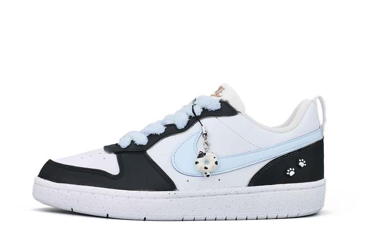 Nike Nike Court Borough Meow Claw Donut Leather Slip Resistant Cushioning Abrasion Resistant Breathable Height Increasing