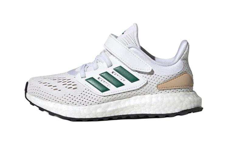 Adidas Adidas Pureboost 22 Abrasion Resistant Low top Kids' Running Shoes White Green Children Aged 3 7 Years Old