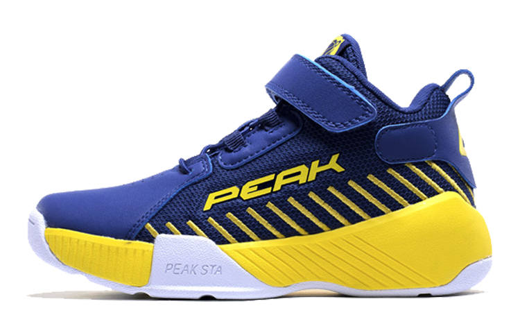 PEAK Mid top Basketball Shoes Midnight Blue Teenagers