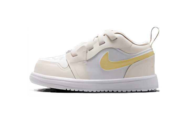 Jordan Jordan Air Jordan 1 Low Comfortable Slip Resistant Cushioning Low top Toddler Shoes White Yellow Infant And Toddler
