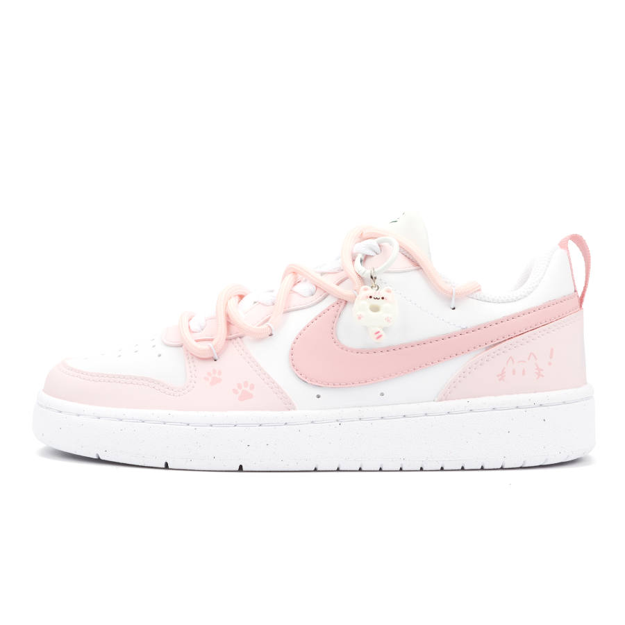 Nike Nike Court Borough Kitten Gummies Cushioning, Wear Resistant Low top Skateboard Shoes Pink Kids'