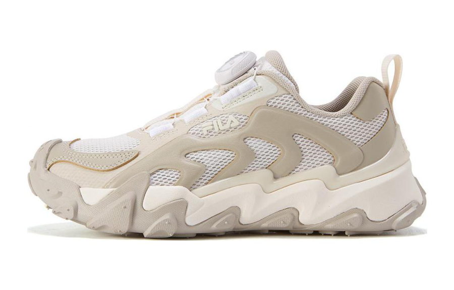 FILA KIDS Performance Anti Kick Cushioning Low top Kids' Outdoor Shoes Birch Cream White Teenagers