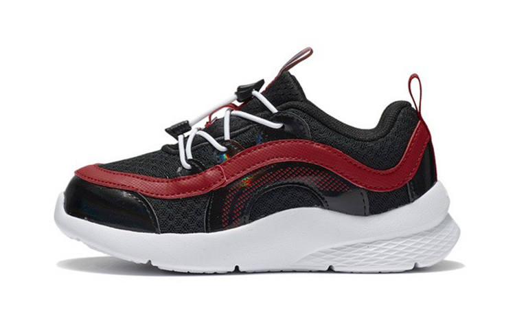 Li-Ning YOUNG Li Ning YOUNG Slip Resistant Cushioning Abrasion Resistant Kids Lifestyle Shoes Vermilion Children Aged 3 7 Years Old