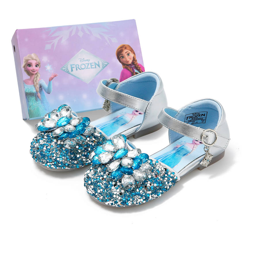 Disney Frozen Slip Resistant Anti Kick Cushioning Abrasion Resistant Low top Kids' Leather Shoes