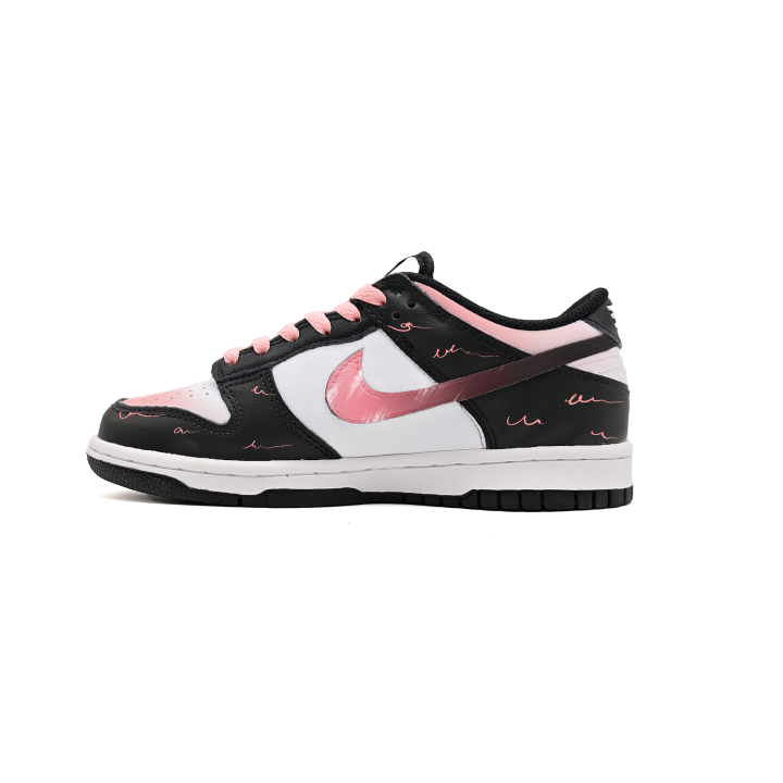 Nike Nike Dunk 'Black' Leather Cushioning Low top Skateboard Shoes Black Kids'