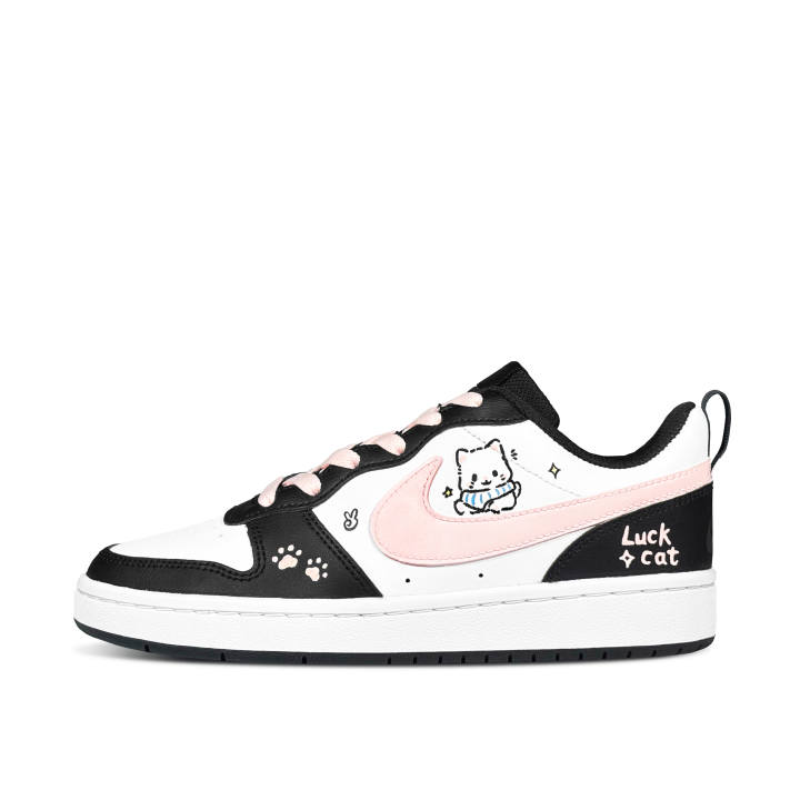 Nike Nike Court Borough Low 2 Low top Skateboard Shoes Black Pink Kids'