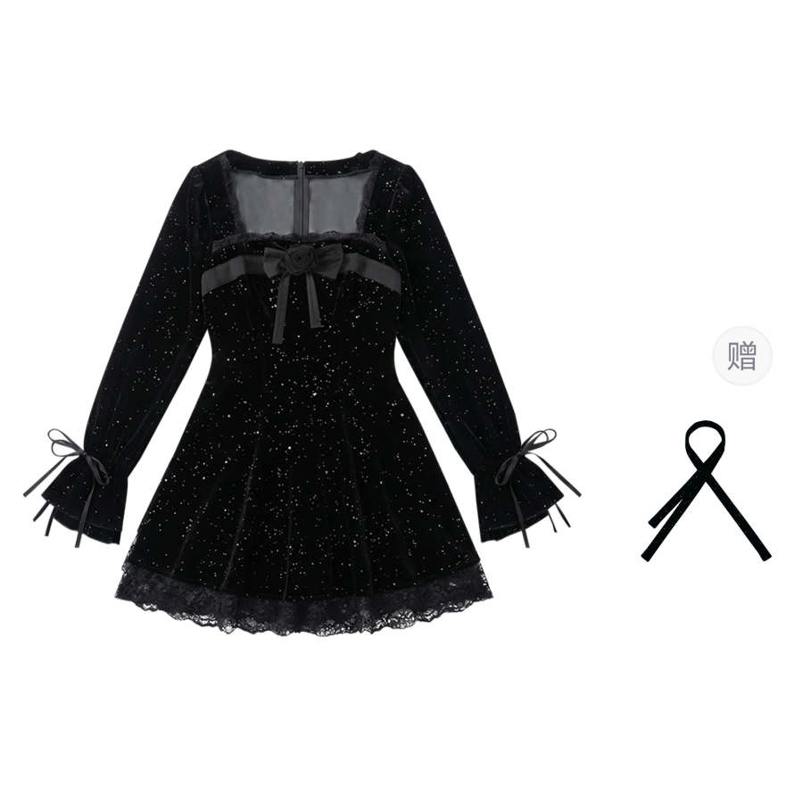 Fabric Pig Long Sleeved Dress Women's