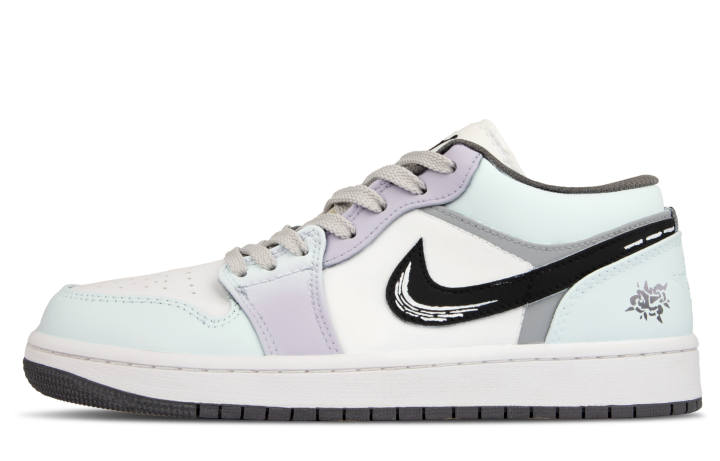Jordan Jordan Air Jordan 1 Leather Fashion Slip Resistant Abrasion Resistant Slip Resistant Abrasion Resistant Low top