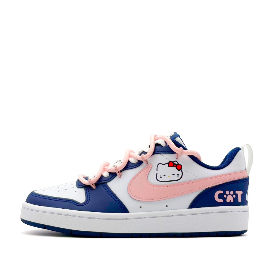 Nike Nike Court Borough Cat Low 2 Synthetic Leather Abrasion Resistant Slip Resistant Low top Kids' Skateboarding Shoes Pink