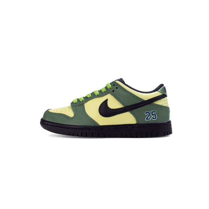 Nike Nike Dunk Moss Green Shadow Cushioning Lightweight Cushioning Slip Resistant Skateboard Shoes Yellow Green Kids'