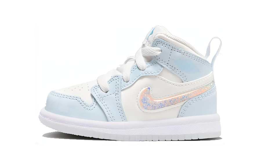 Jordan Jordan Kids Air Jordan 1 Mid "Glitter Swoosh" Sneakers