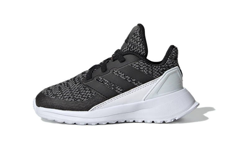 Adidas Adidas Rapida Knit El I Abrasion Resistant Slip Resistant Low top Toddler Shoes Black White Infant And Toddler