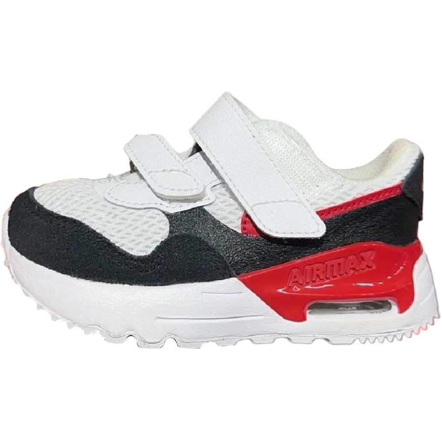 Nike Nike Air Max SYSTM Abrasion Resistant Low top Toddler Shoes White Black Red Infant And Toddler