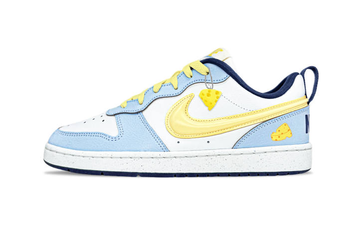 Nike Nike Court Borough Butter Cheese Synthetic Leather Slip Resistant Lightweight Cushioning Abrasion Resistant