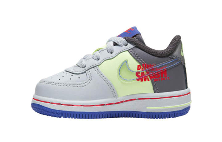 Nike Nike Force 1 LV8 Slip Resistant Lightweight Non slip Lightweight Low top Toddler Shoes Gray Green Infant And Toddler