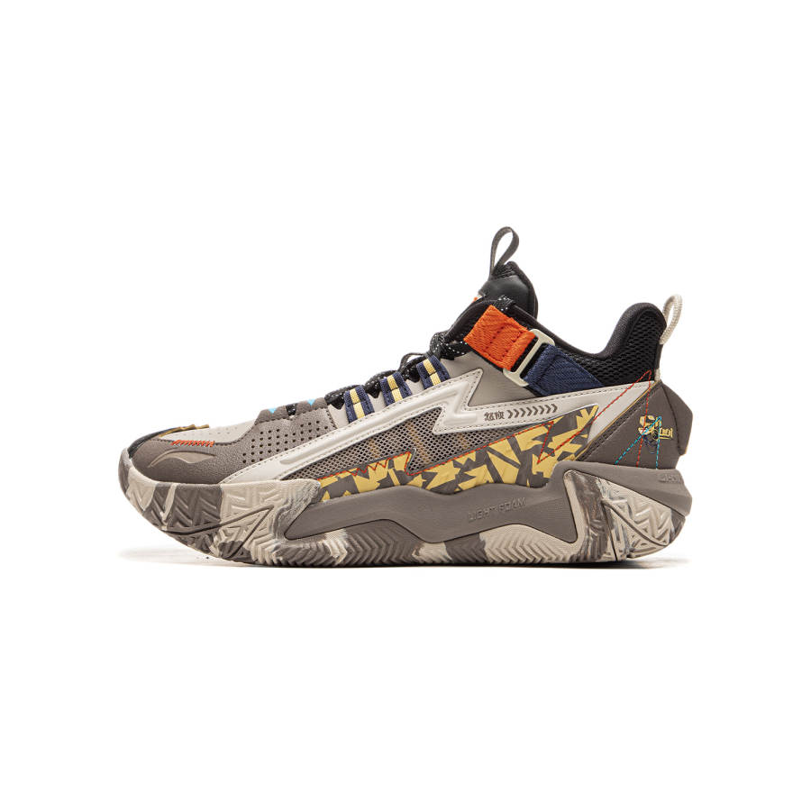 Li-Ning YOUNG Li Ning YOUNG Mid top Children's Basketball Shoes Dusty Gray Kids'