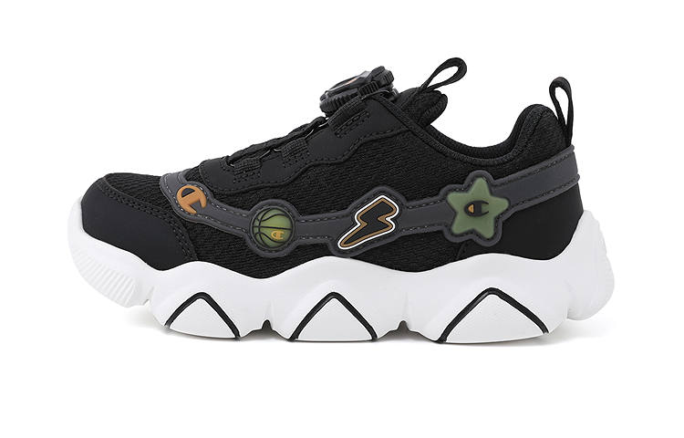Champion Kids Synthetic Leather, Textile Kids Lifestyle Shoes Champion Black Children Aged 3 7 Years Old