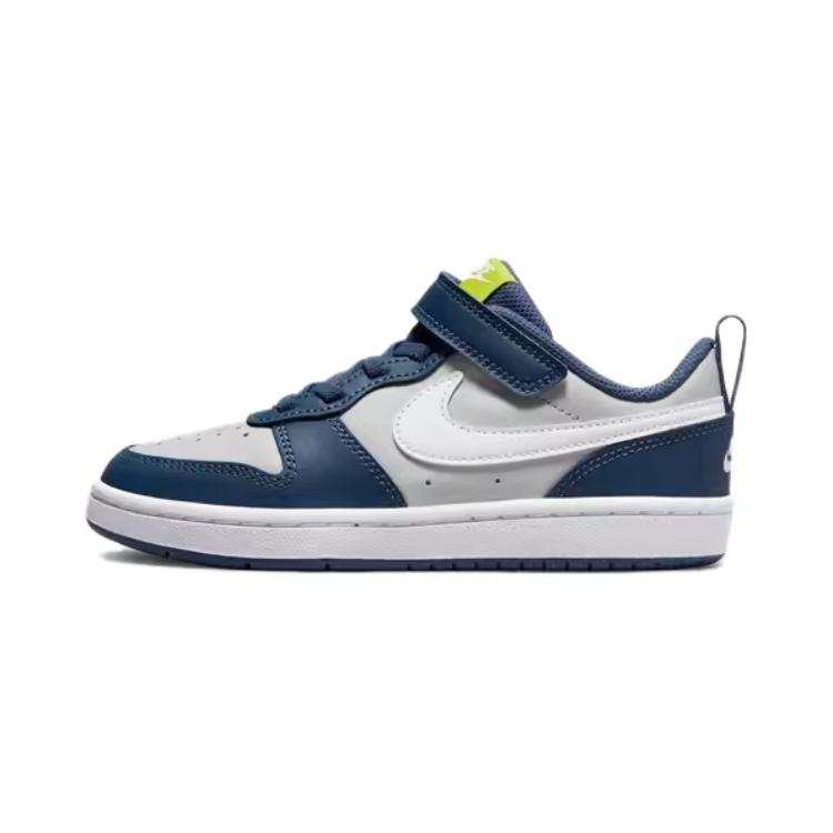 Nike Nike Court Borough Slip Resistant Abrasion Resistant Low top Kids' Skateboarding Shoes Blue Gray Pre school