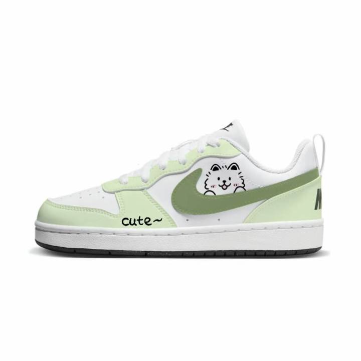 Nike Nike Court Borough Synthetic Leather Low top Skateboard Shoes White Kids'