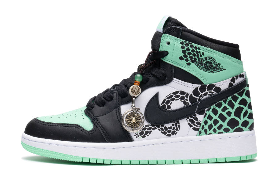 Jordan Jordan Air Jordan 1 Retro High Leather Abrasion Resistant Breathable High top Children's Basketball Shoes Black