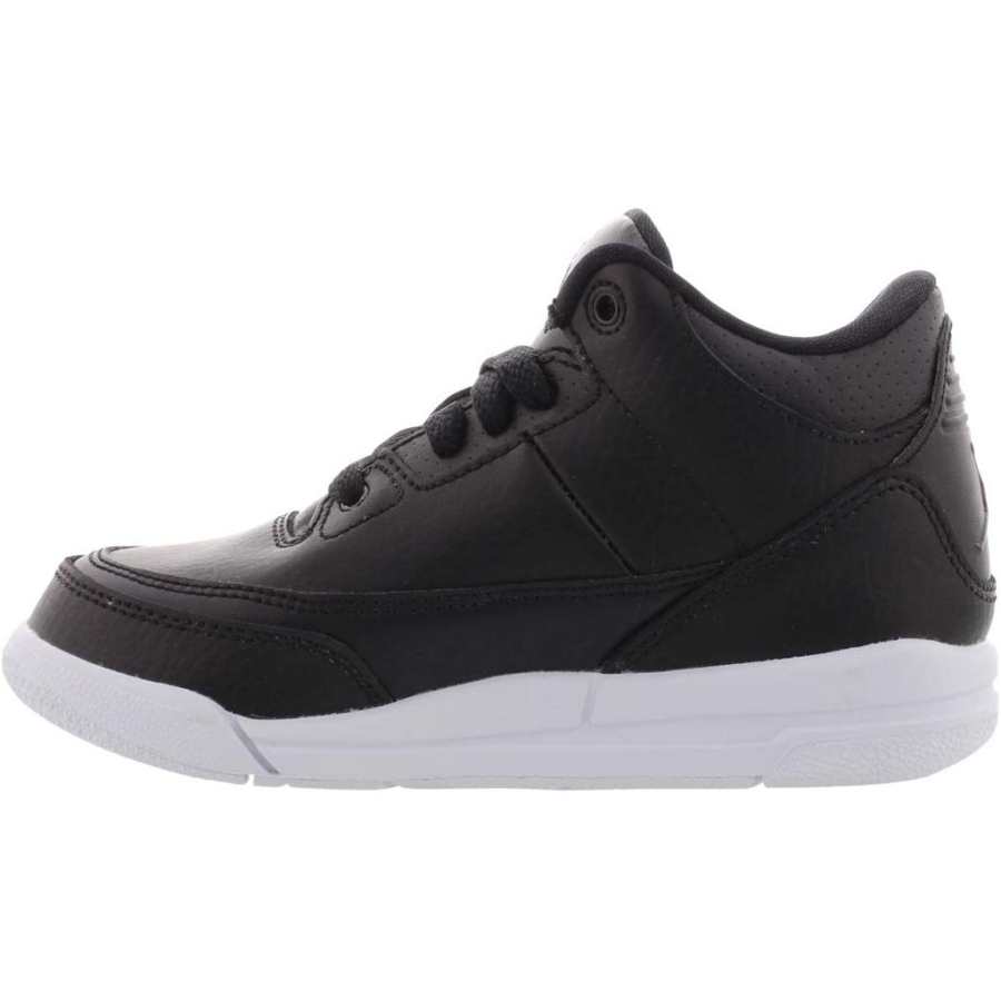 Jordan Jordan Air Jordan 3 Slip Resistant Abrasion Resistant High top Children's Basketball Shoes Black