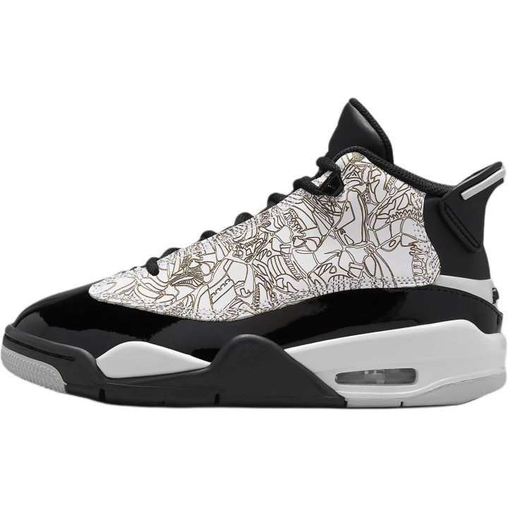 Jordan Jordan Dub Zero Mid top Basketball Shoes White Black Unisex