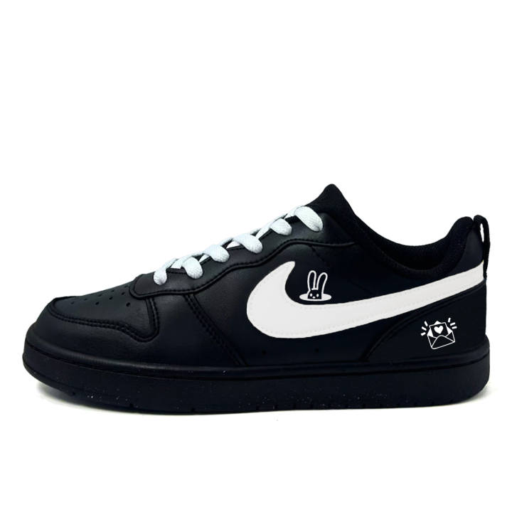 Nike Nike Court Borough Joyful Bunny Synthetic Leather Slip Resistant Abrasion Resistant Low top Kids' Skateboarding Shoes