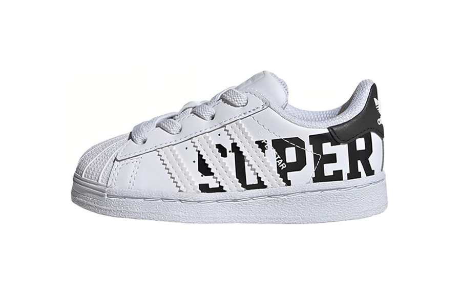 Adidas Originals SUPERSTAR Slip Resistant Slip Resistant Low top Toddler Shoes White Black Infant And Toddler