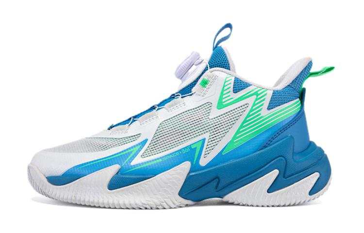 361°KIDS Low top Basketball Shoes White Blue Teenagers