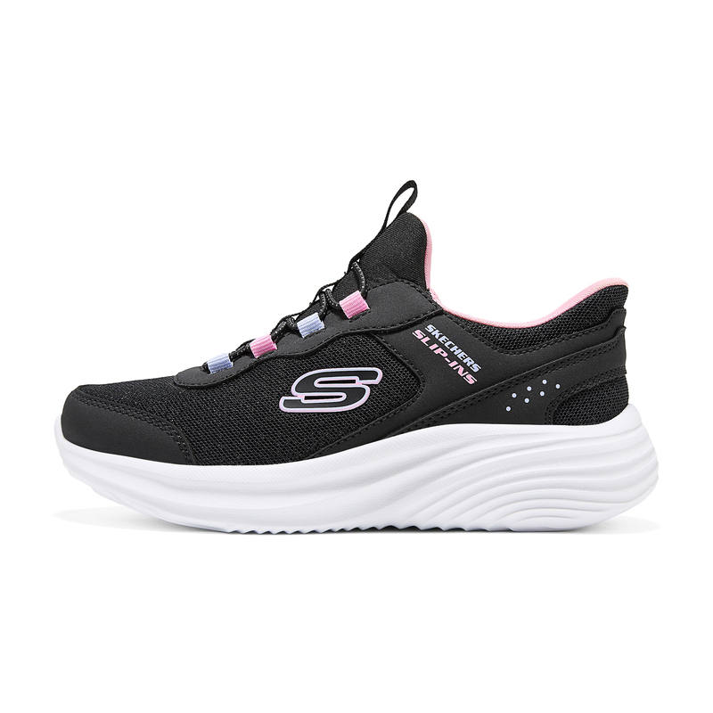Skechers Slip Ins Leather Cushioning Breathable Low top Outdoor Shoes Kids'