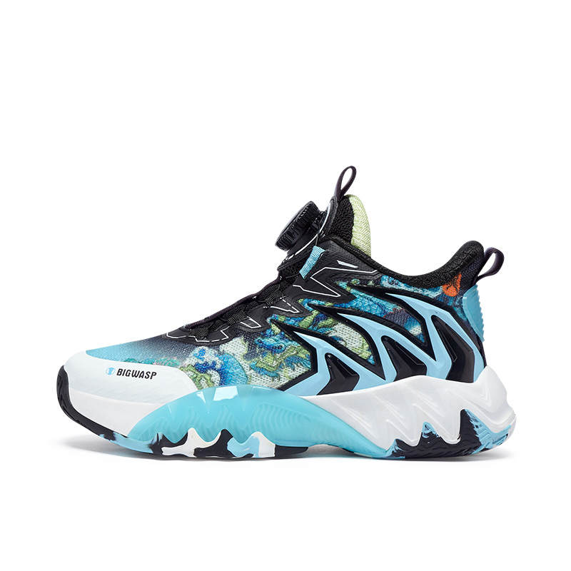 BIG WASP Nine Dragons And Nine Sons Comfortable Low top Children's Basketball Shoes Kids'