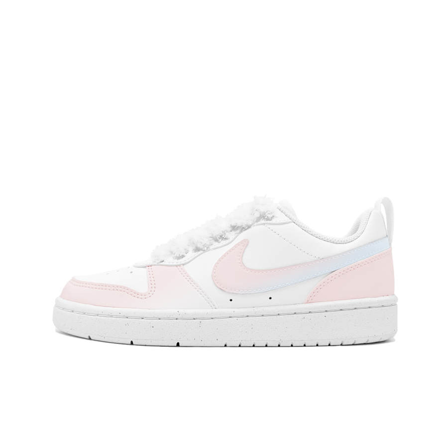 Nike Nike Court Borough Synthetic Leather Slip Resistant Abrasion Resistant Low top Kids' Skateboarding Shoes Teenagers