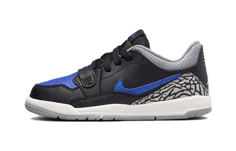Jordan Jordan Legacy 312 Cushioning, Wear Resistant Low top Children's Basketball Shoes Black Blue Children Aged 3 7 Years Old